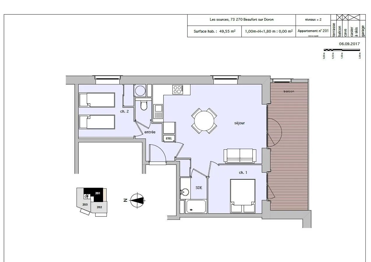 Appartement Cosy, 6 Personnes, 2 Chambres - Sources201 Beaufort  Apartment